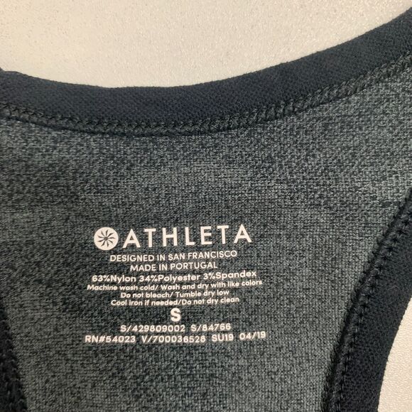 Athleta Speedlight Tank Top Womens S Black Camo Seamless Racerback Nylon Blend - Picture 9 of 13